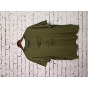 Banana Republic Men's XL Green Airplane Graphic T-Shirt